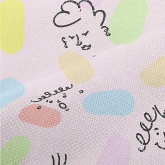 Colorful Lines Of Human Face Performance Linen