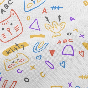 Simple Cute Cat Performance Linen