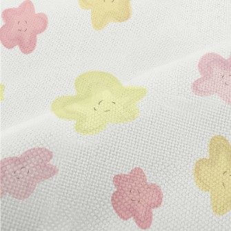 Hand Drawn Exotic Flowers Performance Linen