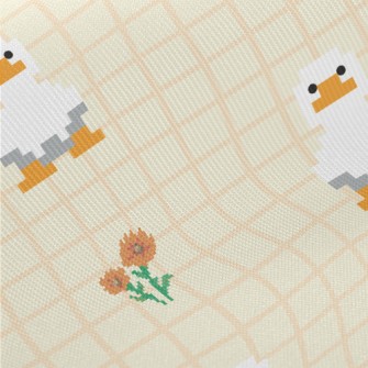 Pixel Duck Style Grid Twill