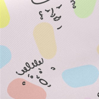 Colorful Lines Of Human Face Twill