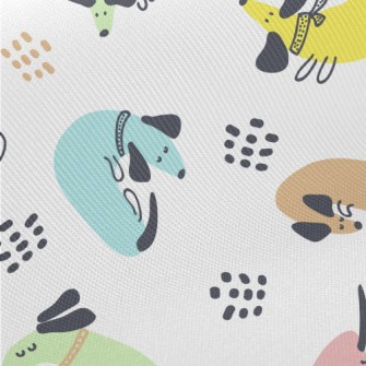 Colorful Cute Dachshund Twill