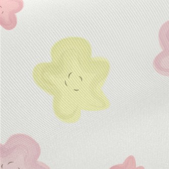 Hand Drawn Exotic Flowers Twill