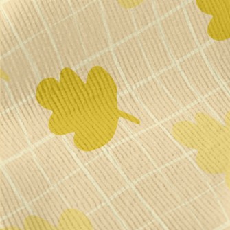 Autumn Gloomy Leaves And Grid Standard Corduroy