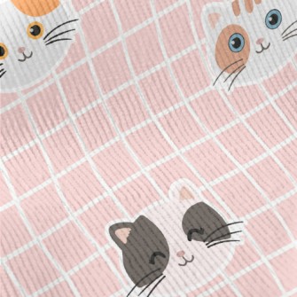 Plaid With Cute Cats Standard Corduroy