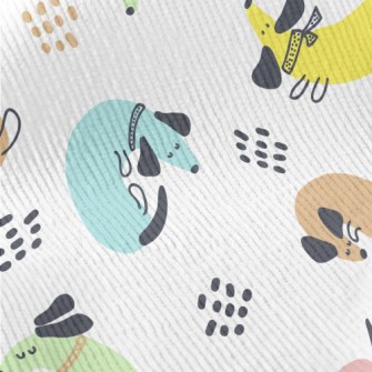 Colorful Cute Dachshund Standard Corduroy