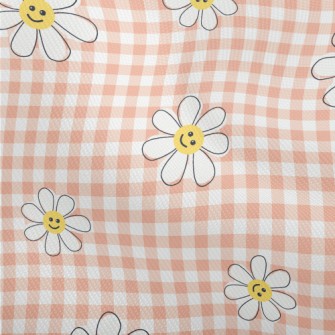Smiling Flower Plaid Dobby