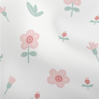 Small Pink Gentle Flowers Dobby