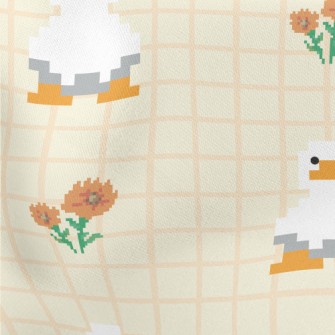 Pixel Duck Style Grid Stretch Ponte