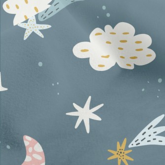 Hand Drawn Fairy Tale Starry S Micro Fleece