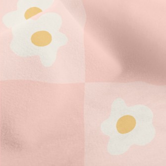 Pink And Small Flower Lattice Micro Fleece