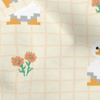 Pixel Duck Style Grid Micro Fleece