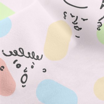 Colorful Lines Of Human Face Micro Fleece