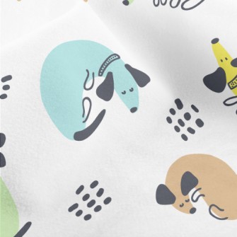 Colorful Cute Dachshund Micro Fleece
