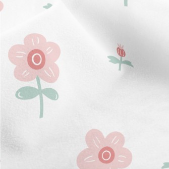 Small Pink Gentle Flowers Micro Fleece