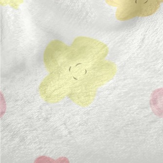 Hand Drawn Exotic Flowers Minky