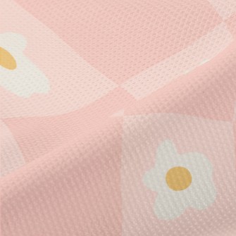 Pink And Small Flower Lattice Piqué