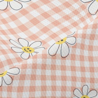 Smiling Flower Plaid Piqué