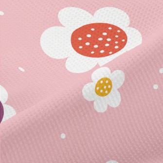 Simple Hand-painted Flowers Piqué