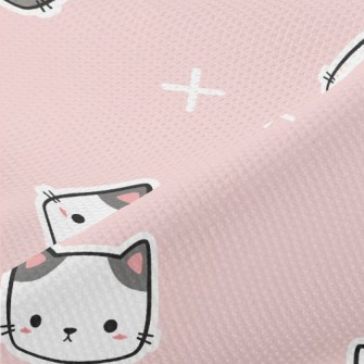 Square Cute Cat Piqué