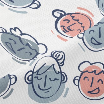 Simple Hand-painted Family Por Piqué