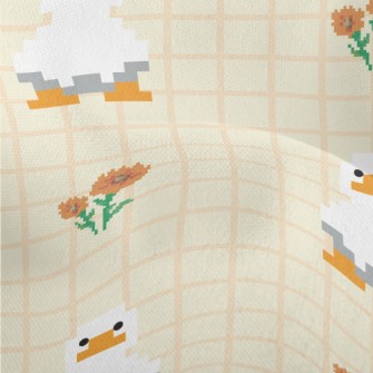 Pixel Duck Style Grid Lightweight Performance Linen
