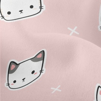 Square Cute Cat Lightweight Performance Linen