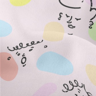 Colorful Lines Of Human Face Lightweight Performance Linen