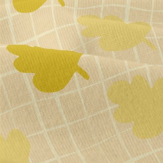 Autumn Gloomy Leaves And Grid Modern Jersey