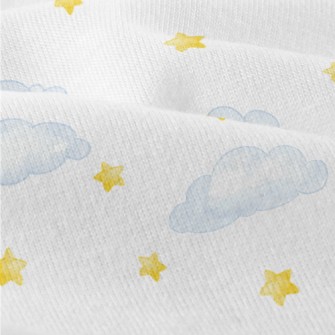 Hand Drawn Stars And Clouds Modern Jersey
