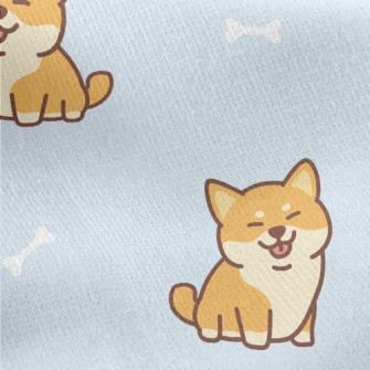 Soft And Chubby Shiba Inu Jersey Backed Fleece