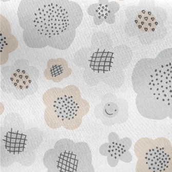 Monotonous And Silly Flowers Jersey Backed Fleece