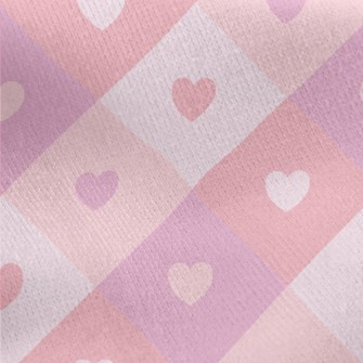 Pink And Bright Love Diamond Jersey Backed Fleece