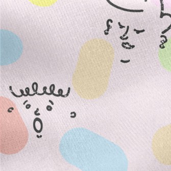 Colorful Lines Of Human Face Jersey Backed Fleece