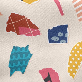 Irregular Shaped Pattern In To Jersey Backed Fleece