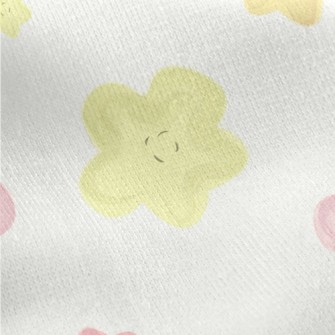 Hand Drawn Exotic Flowers Jersey Backed Fleece