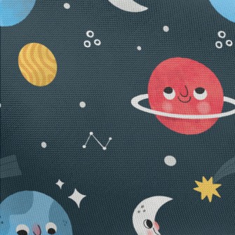 Cute And Naughty Planet Pongee