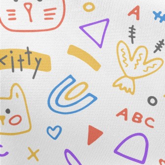 Simple Cute Cat Pongee