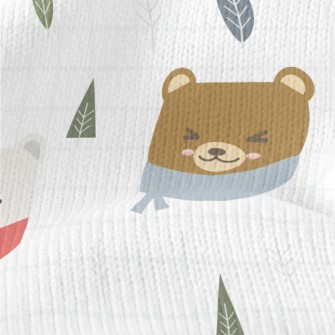 Cold And Cozy Bear And Plaid Stretch Jersey