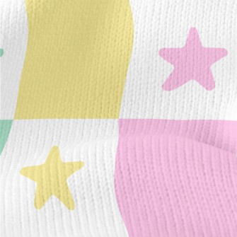 Colorful Star Grid Stretch Jersey