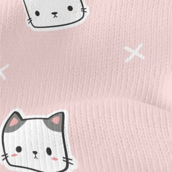 Square Cute Cat Stretch Jersey