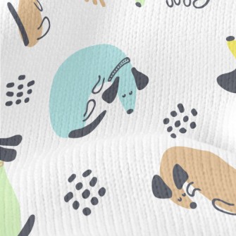 Colorful Cute Dachshund Stretch Jersey