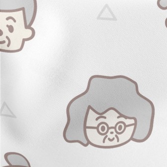 Cute And Adorable Grandpa And  Lightweight Cotton Poplin
