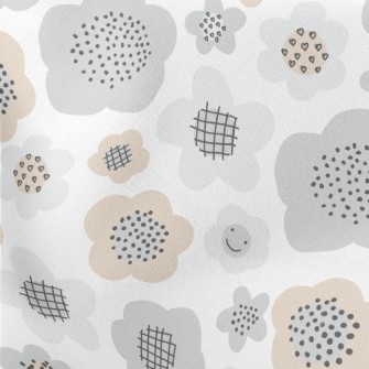 Monotonous And Silly Flowers Lightweight Cotton Poplin