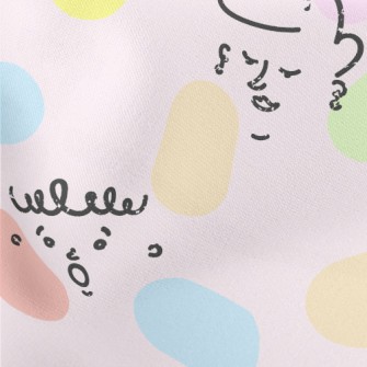 Colorful Lines Of Human Face Lightweight Cotton Poplin