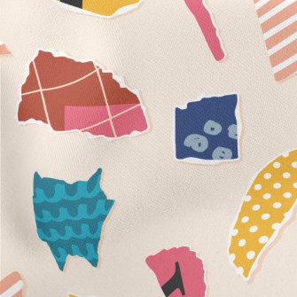 Irregular Shaped Pattern In To Lightweight Cotton Poplin