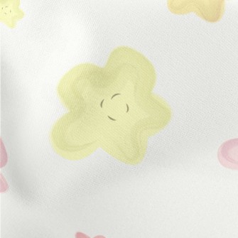 Hand Drawn Exotic Flowers Lightweight Cotton Poplin