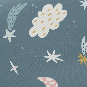 Hand Drawn Fairy Tale Starry S Midweight Cotton Poplin