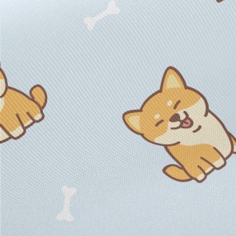 Soft And Chubby Shiba Inu Midweight Cotton Poplin