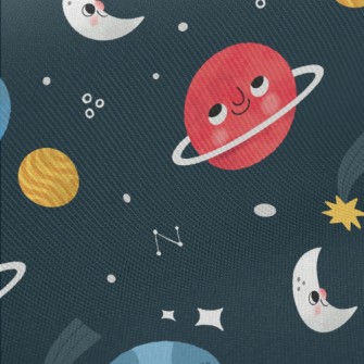 Cute And Naughty Planet Midweight Cotton Poplin